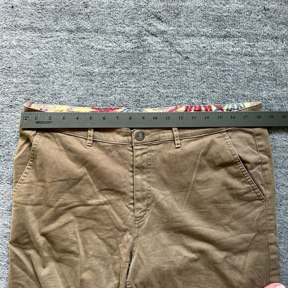 Bonobos Mens Pants Tan Athletic Fit Stretch Flat Front Trouser Chino 37x30 - Picture 3 of 6